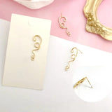 Baroque Pattern Copper Plated Zircon Earrings DIY Material
