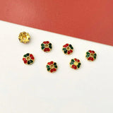 Enamel Copper Embryo Flower Four-Leaf Clover Beads DIY Bracelet Material