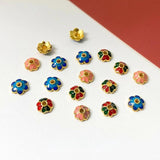 Enamel Copper Embryo Flower Four-Leaf Clover Beads DIY Bracelet Material