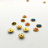 Enamel Copper Embryo Flower Four-Leaf Clover Beads DIY Bracelet Material