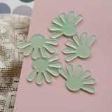 Fan-Shaped Jelly Resin Cutting Disc Earrings Accessories 4pcs