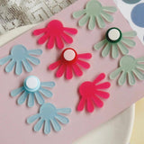 Fan-Shaped Jelly Resin Cutting Disc Earrings Accessories 4pcs