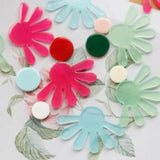 Fan-Shaped Jelly Resin Cutting Disc Earrings Accessories 4pcs