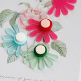 Fan-Shaped Jelly Resin Cutting Disc Earrings Accessories 4pcs