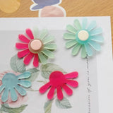 Fan-Shaped Jelly Resin Cutting Disc Earrings Accessories 4pcs