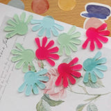 Fan-Shaped Jelly Resin Cutting Disc Earrings Accessories 4pcs