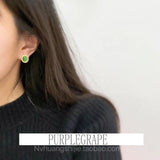 Opal Oval Earrings, Copper Plated, Hypoallergenic Material