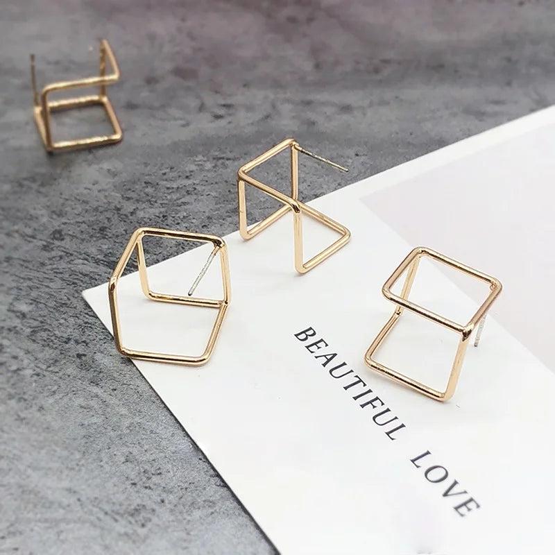 925 Silver Geometric Square Stud Earrings DIY Materials