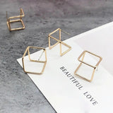 925 Silver Geometric Square Stud Earrings DIY Materials