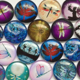 Mixed Pattern Glass Cabochons 12mm 20mm Domed Round Jewelry Supplies BCH114
