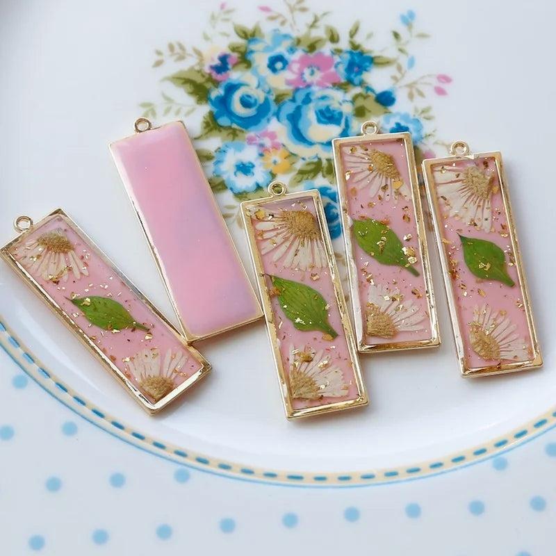 Summer Pink Flower Earrings DIY Accessories