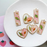 Summer Pink Flower Earrings DIY Accessories