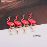 DIY Flamingo Pendant 6pcs PURPLEGRAPE