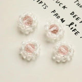 Retro Crystal Studs Flower DIY Jewelry Earrings Accessories