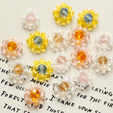 Retro Crystal Studs Flower DIY Jewelry Earrings Accessories