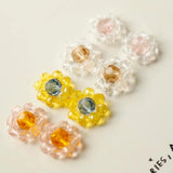 Retro Crystal Studs Flower DIY Jewelry Earrings Accessories
