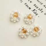 Retro Crystal Studs Flower DIY Jewelry Earrings Accessories