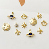 Galaxy Theme Planet Jewelry 18K Bag Material DIY Necklace Bracelet