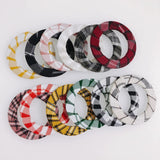 DIY Fabric Lattice Geometric Earrings Accessories