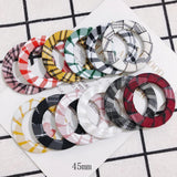 DIY Fabric Lattice Geometric Earrings Accessories
