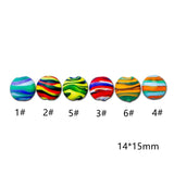Resin Plastic Matte Beads Round Earrings Pendant DIY Supplies 8pcs