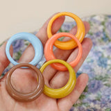 Retro Edge Circle Children Earring Resin DIY Jewelry Materials
