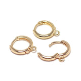 6pcs Gold Plated Brass Hoop Earrings, Earring Jewelry Making