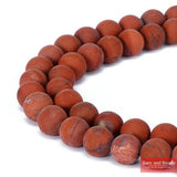 Matte Red Bamboo Jaspe Beads 4-12MM for Jewelry Making