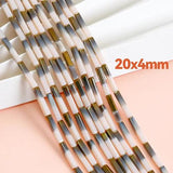Dyed Gradient Crystal Glass Tube Beads for DIY Earrings