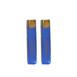 Dyed Gradient Crystal Glass Tube Beads for DIY Earrings