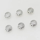 50pcs Bohemia Style Antique Silver Shell Beads for DIY Jewelry Making
