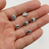 50pcs Bohemia Style Antique Silver Shell Beads for DIY Jewelry Making