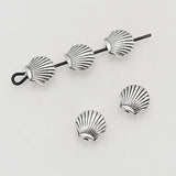 50pcs Bohemia Style Antique Silver Shell Beads for DIY Jewelry Making
