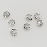 50pcs Bohemia Style Antique Silver Shell Beads for DIY Jewelry Making