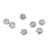 50pcs Bohemia Style Antique Silver Shell Beads for DIY Jewelry Making