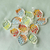 Hand-painted Glass Gradient Pendant Japanese Earring DIY Accessory