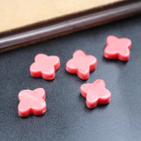 10Pcs 13mm Carved Artificial Coral Star Beads Pink for DIY Crafts