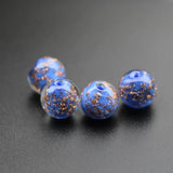 10pcs 10mm 12mm Lampwork Glass Beads Beige Round Sand Shinning DIY Jewelry