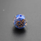 10pcs 10mm 12mm Lampwork Glass Beads Beige Round Sand Shinning DIY Jewelry