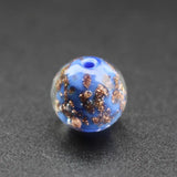 10pcs 10mm 12mm Lampwork Glass Beads Beige Round Sand Shinning DIY Jewelry