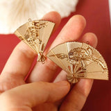 Chinese Openable Fan Pendant Earring Accessory Material