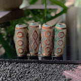1PC 30mm Six Eyes Natural Tibetan Dzi Agates Beads Vintage Buddha Jewelry