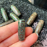 1PC 30mm Six Eyes Natural Tibetan Dzi Agates Beads Vintage Buddha Jewelry
