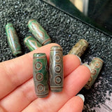 1PC 30mm Six Eyes Natural Tibetan Dzi Agates Beads Vintage Buddha Jewelry