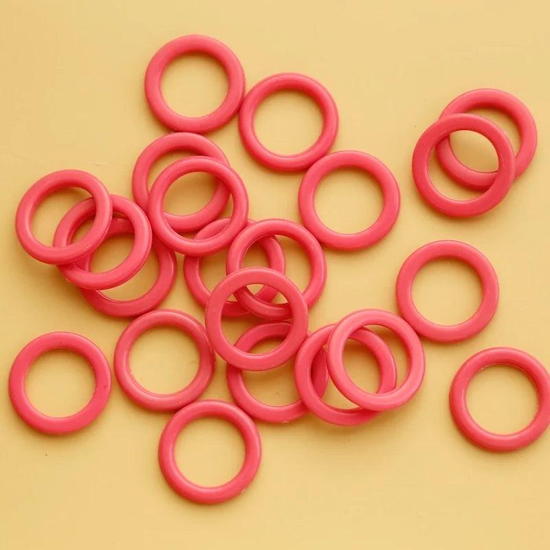 Red Acrylic Resin Circle Earrings DIY Jewelry
