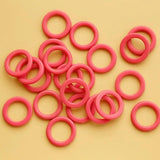 Red Acrylic Resin Circle Earrings DIY Jewelry