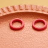Red Acrylic Resin Circle Earrings DIY Jewelry