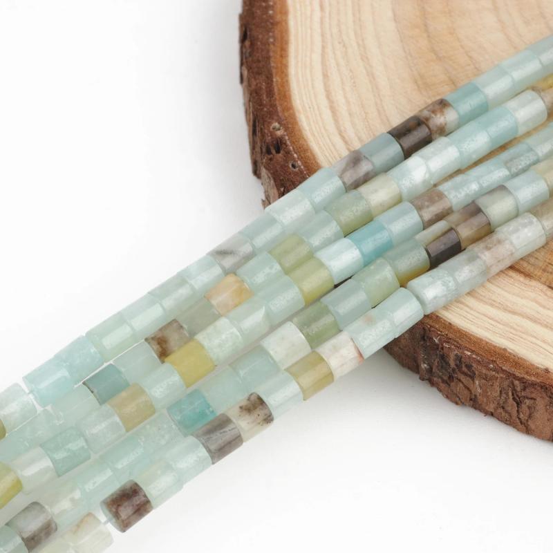 Natural Column Stone Unakite Amazonite Howlite Malachite Loose Beads 15''