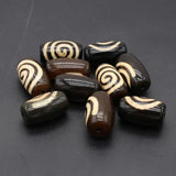Natural Stone Tibet Dzi Beads for Tribal Jewelry Making 15x25mm