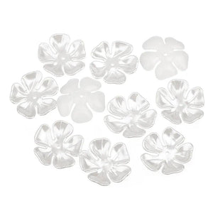 20pcs/lot 35mm Flower Style Flat Back Pearls Beads for DIY Charms